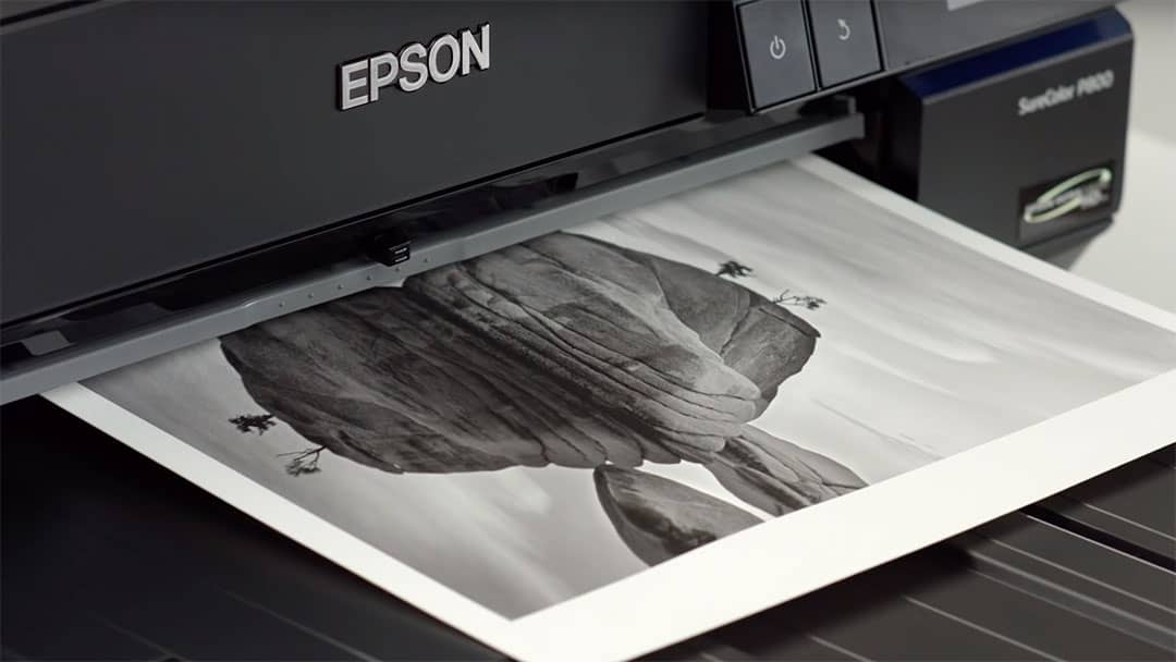 epson surecolor p800 printing a landscape photo